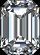Emerald cut diamond shape